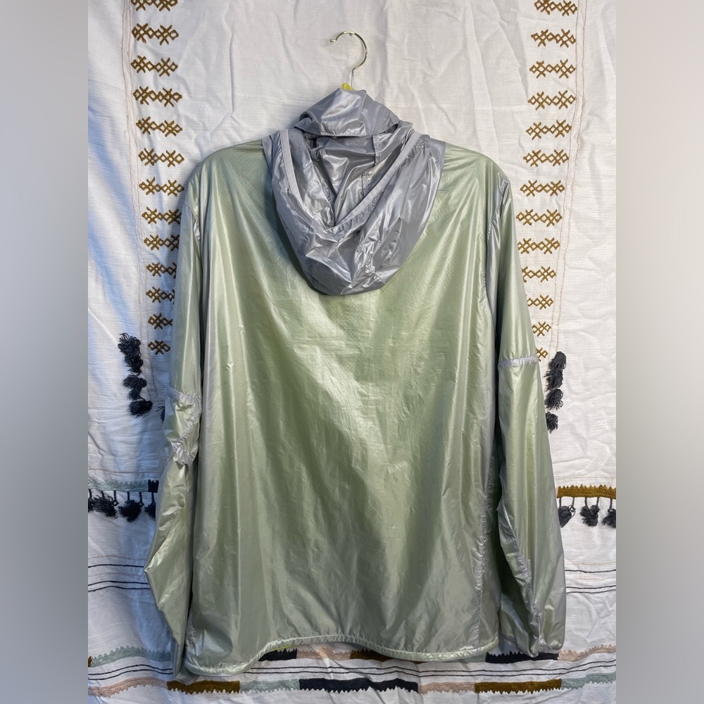 🎀SOLD!🎀 #108 $130 Mountain Hardwear Ghost Lite Pro Jacket Lime Green/Silver L - Picture 11 of 12